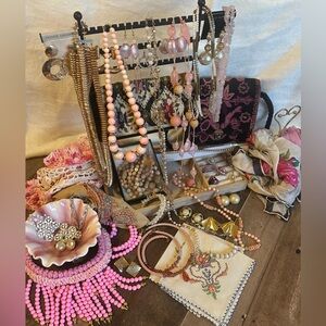 “Pretty in Pink” - Assorted Pink and Gold Jewelry Collection